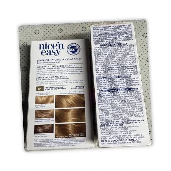 Clairol Nice'n Easy Permanent Hair Color, 8A Medium Ash, Pack Of 2 - Picture 3 of 5